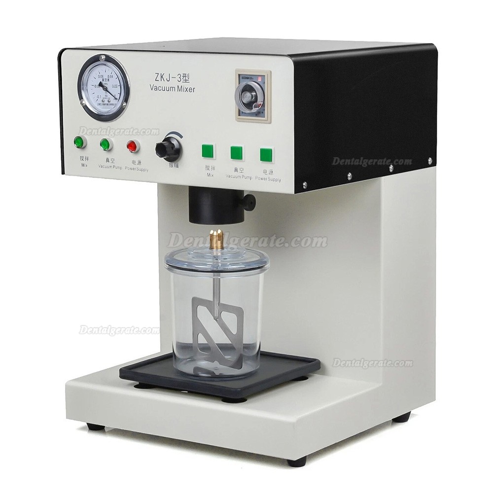 Dentallabor Vakuummischer Mischmaschine ZJK-3 mit eingebauter Vakuumpumpe, stufenlos einstellbare Mischmaschine